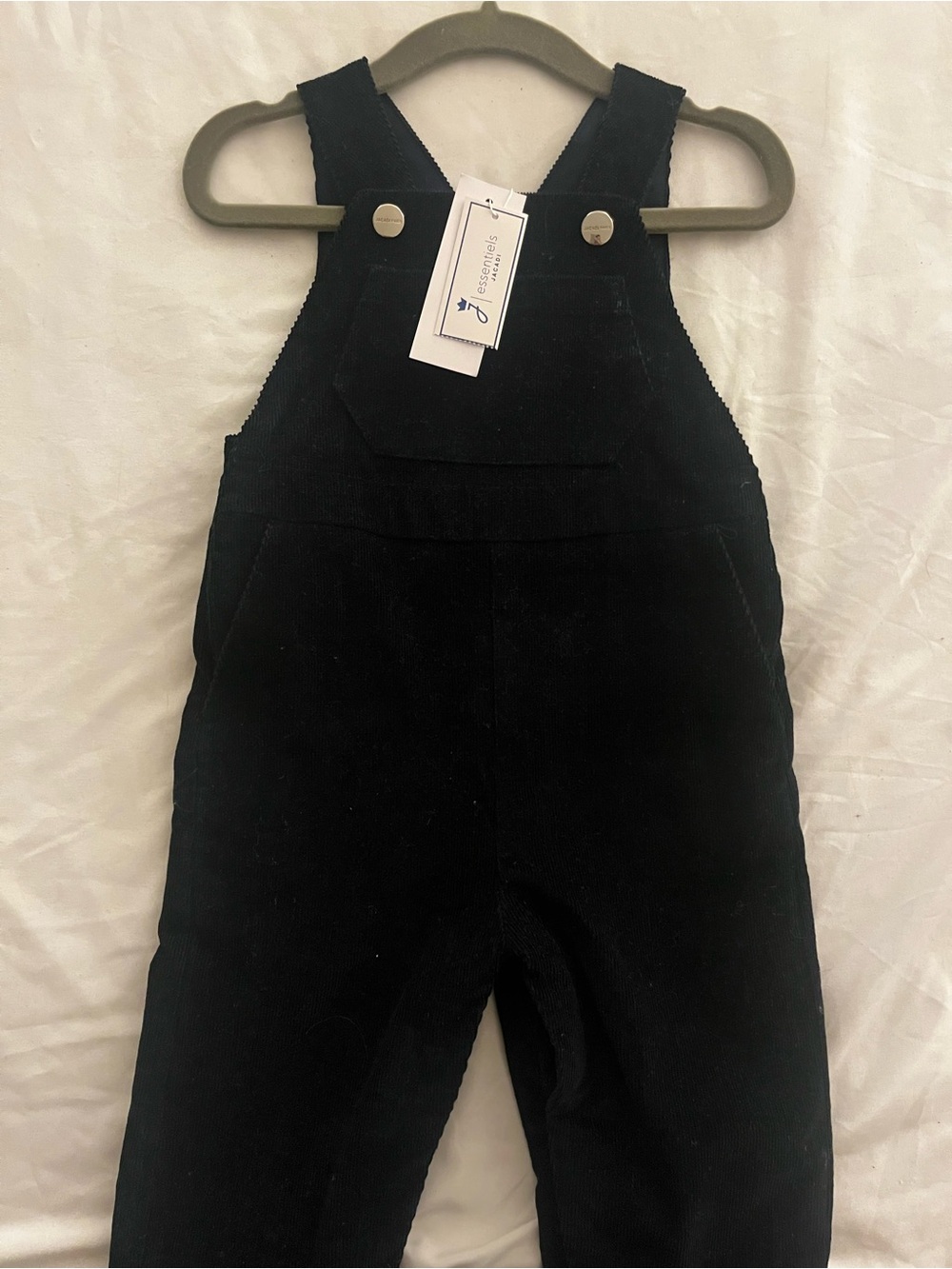 Jacadi Black Corduroy Kids Overalls